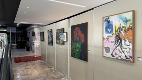 Mural com 5 quadros inspiradas nas obras de Franklin Cascaes 