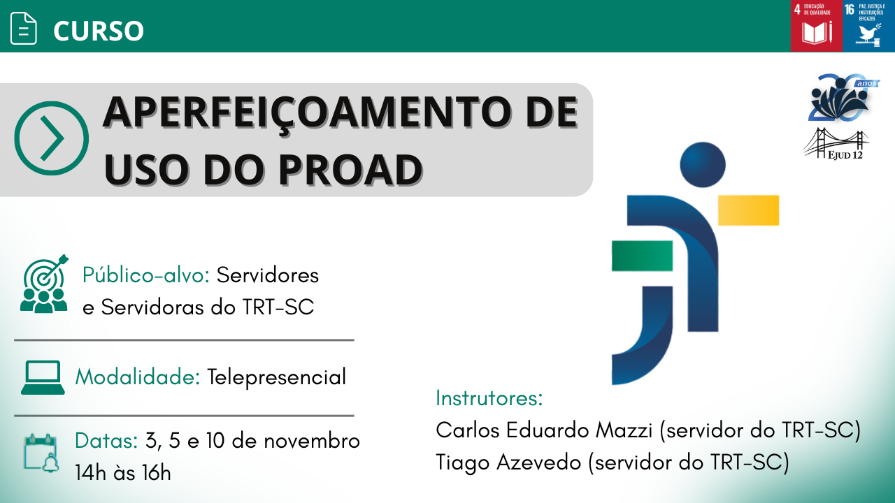 Curso de aperfeiçoamento de uso do PROAD