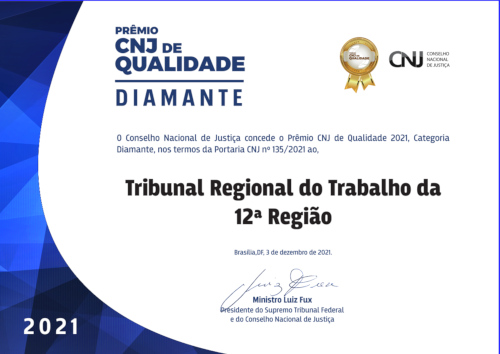 Premio CNJ de Qualidade 2021 Categoria Diamante
