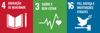 ODS 4, ODS 3, ODS 16 - Agenda 2030 da ONU