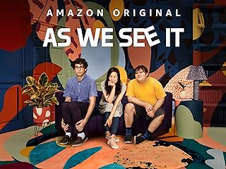 Para todos verem: Texto: "Amazon Original. As We See It". Ilustração: Banner com três jovens sentados em um sofá. Ao fundo há um cômodo bem colorido.