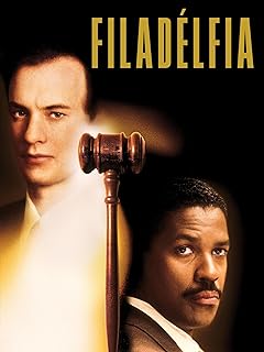 Para todos verem: Banner do filme em que há dois homens. No meio deles há um martelo de juiz. Lê-se: "Filadélfia".