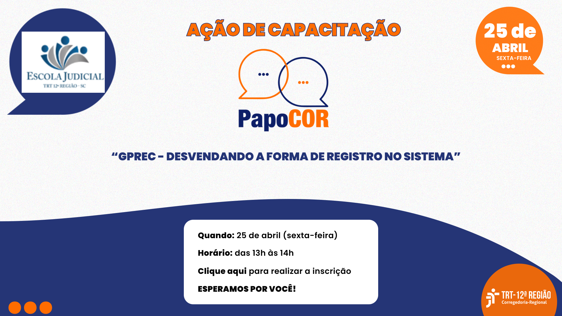 PapoCOR: GPREC - Desvendando a forma de registro no sistema