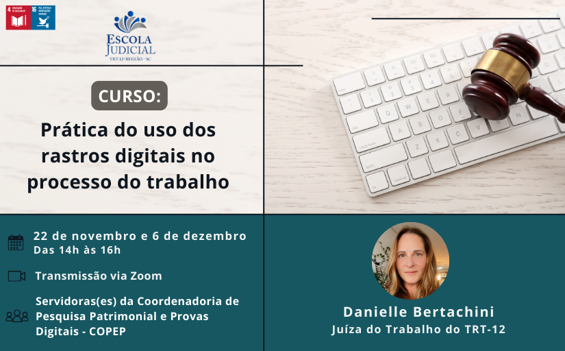 Convite para o curso: prática do uso dos rastros digitais no processo do trabalho