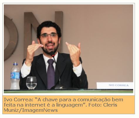 Ivo Corrêa, diretor do Google, falando