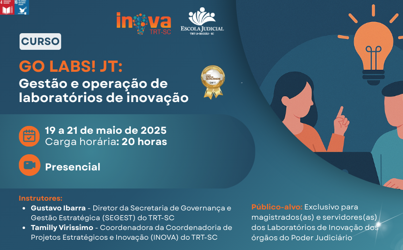 Curso GO Labs! JT: Gestão e Operação de Laboratórios de Inovação