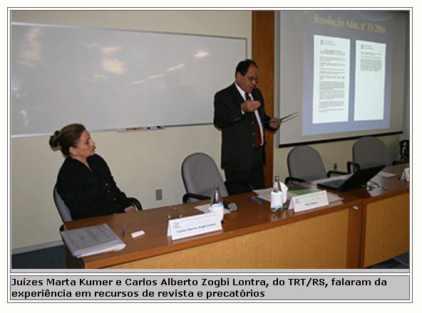 Juízes Marta Kumer e Carlos Lontra