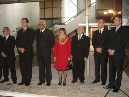 Vice-Presidente Licelia Ribeiro na inauguração da Torrre II do TJ-SC, ao lado de demais autoridades