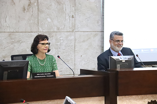 Presidente Mari Eleda e Ministro Lélio Bentes