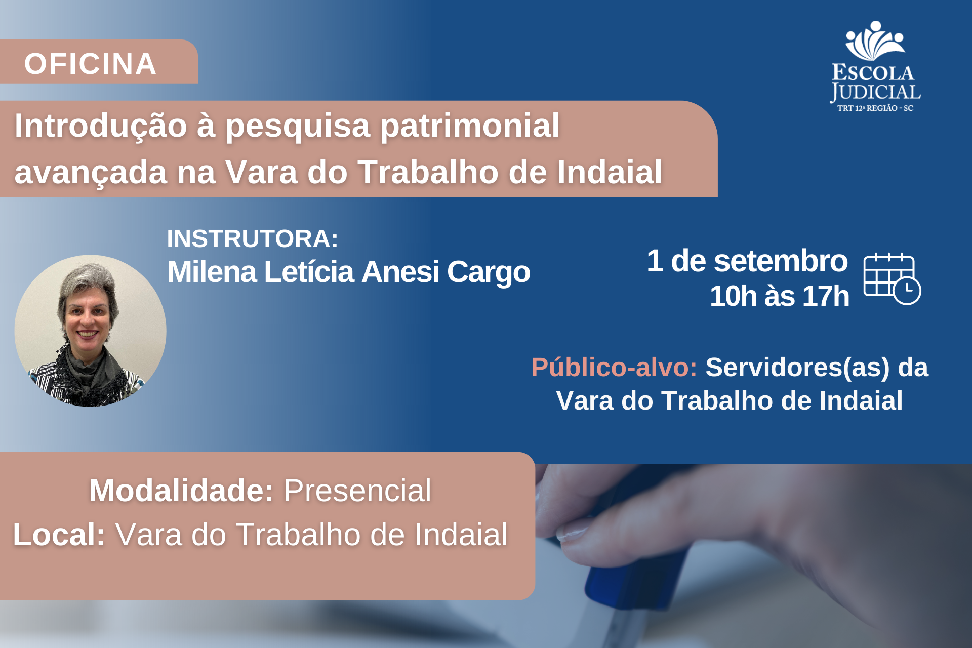 Oficina: Introdução à pesquisa patrimonial avançada na Vara do Trabalho de Indaial