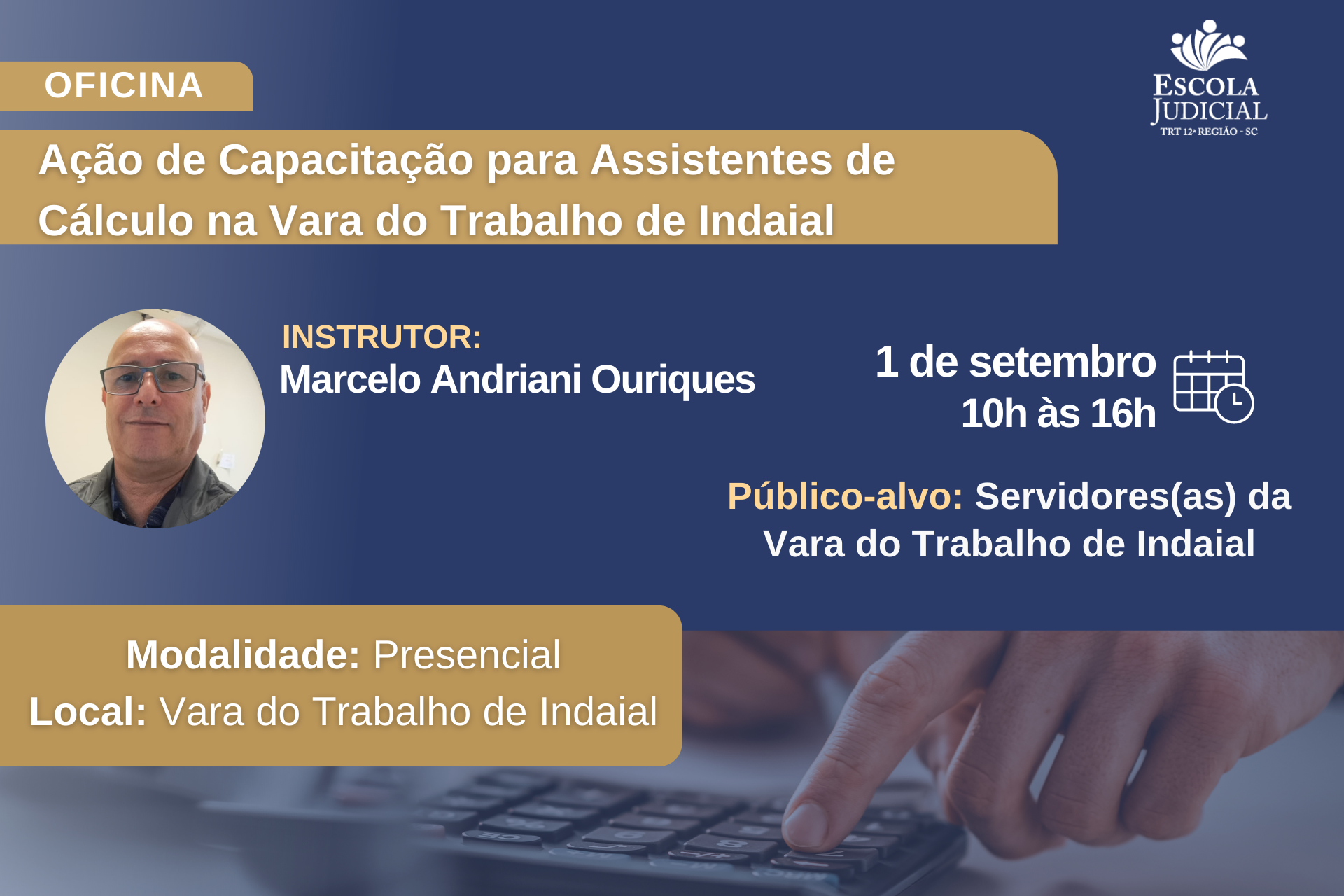 Oficina: Ação de Capacitação para Assistentes de Cálculo na Vara do Trabalho de Indaial