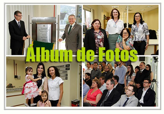 álbum de fotos da inauguração do Forum de Rio do Sul