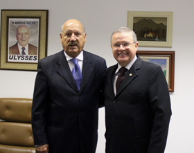 Desembargador Edson Mendes e Senador Luiz Henrique da Silveira