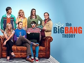Para todos verem: Texto: "The Big Bang Theory”. Ilustração: Banner azul em que há três mulheres, quatro homens e um sofá. Alguns estão sentados no sofá e outros estão atrás dele.