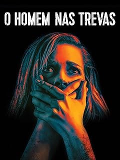 Para todos verem: Texto: "O Homem nas Trevas”. Ilustração: Banner em que há uma mulher com a boca tapada por duas mãos. 