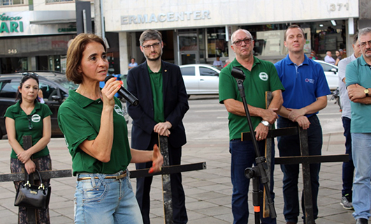 juíza lisiane vieira fala em evento público