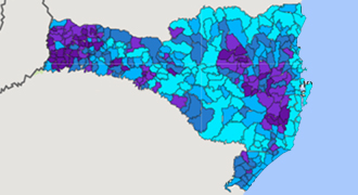 mapa do trabalho infantil em Santa Catarina