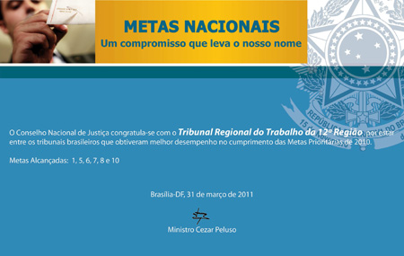 certificado de alcance de metas nacionais