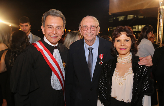 Ministro Alexandre Ramos, Walter Orthmann e a desembargadora Mari Eleda no TST