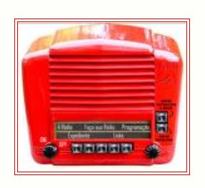 rádio vermelho antigo