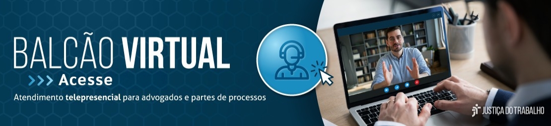 Imagem ilustrativa com o texto: Balcão Virtual, acesse