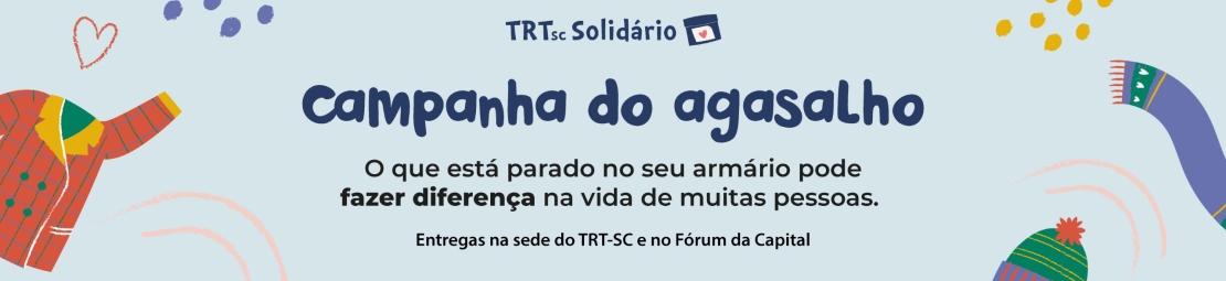 Imagem ilustrativa com o texto: campanha do agasalho