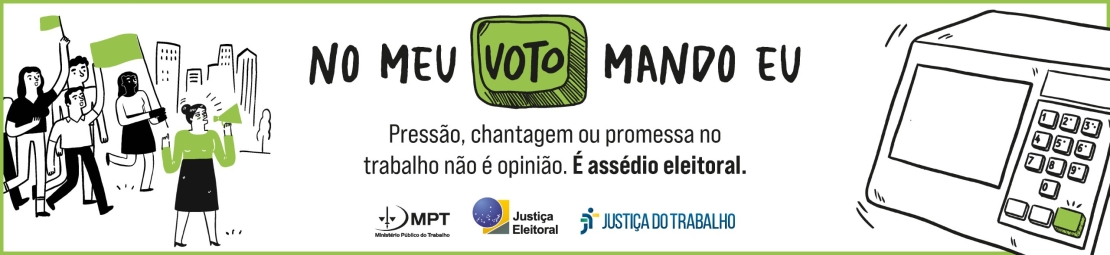 Imagem ilustrativa com o texto: no meu voto mando eu