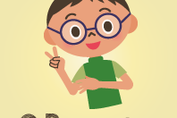 Ilustração de um menino de óculos com o texto O Programa