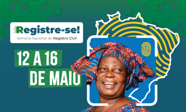 Registre-se: 12 a 16 de maio. Rosto de uma mulher negra, sorrindo, com acessórios afro