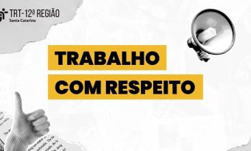Imagem de fundo claro m com o texto: Trabalho com respeito