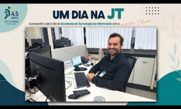 Vídeo Um dia na JT - Acompanhe o dia a dia da Secretaria de Tecnologia da Informação com o servidor Edivan