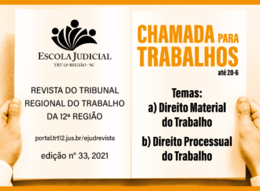 Chamada de Trabalhos Revista TRT12