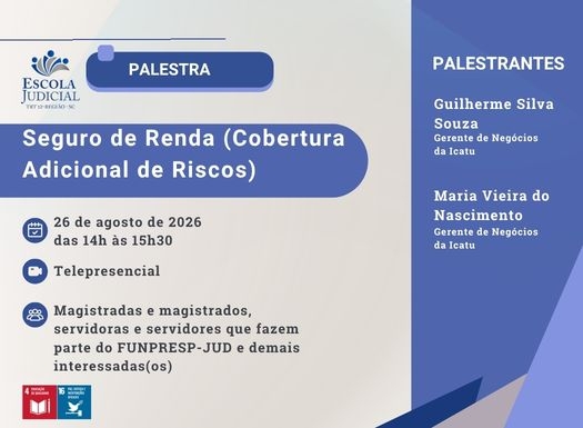 Palestra : Seguro de Renda (Cobertura Adicional de Riscos)