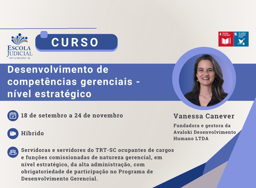 Curso: Desenvolvimento de competências gerenciais - nível estratégico