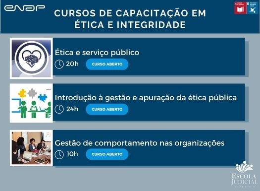 Cursos de capacitação em ética e integridade
