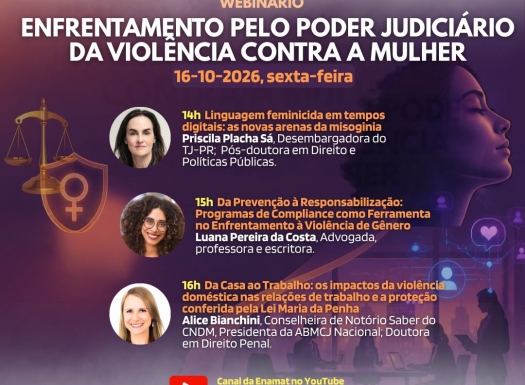 Webinário: Enfrentamento pelo Poder Judiciário da violência contra a mulher