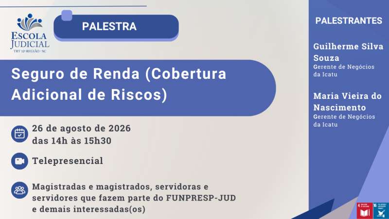 Palestra : Seguro de Renda (Cobertura Adicional de Riscos)