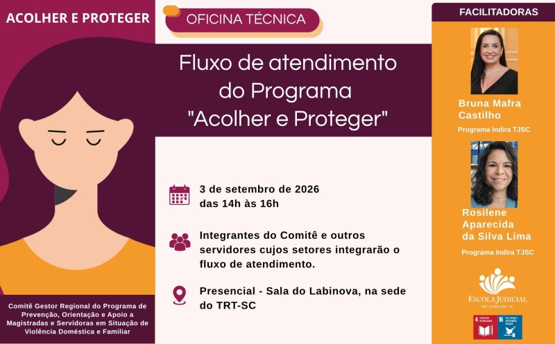card Oficina Técnica: Fluxo de atendimento do programa "Acolher e Proteger"