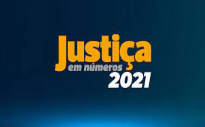 Banner do relatório Justiça em Números 2021