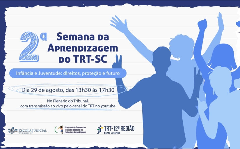 Imagem ilustrativa de de divulgação da 2ª Semana de Aprendizagem do TRT-SC