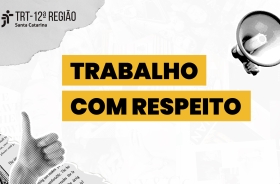 Imagem de fundo claro m com o texto: Trabalho com respeito