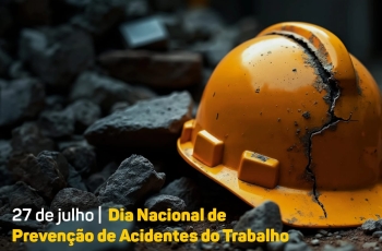 Imagem de um capacete de obras com uma rachadura