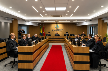 Imagem geral da sala de sessões do Pleno