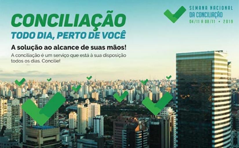 Banner da Semana Nacional da Conciliação 2019