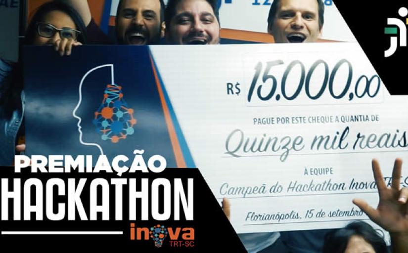 premiação do Hackathon Inova TRT 15 mil reais ao campeão